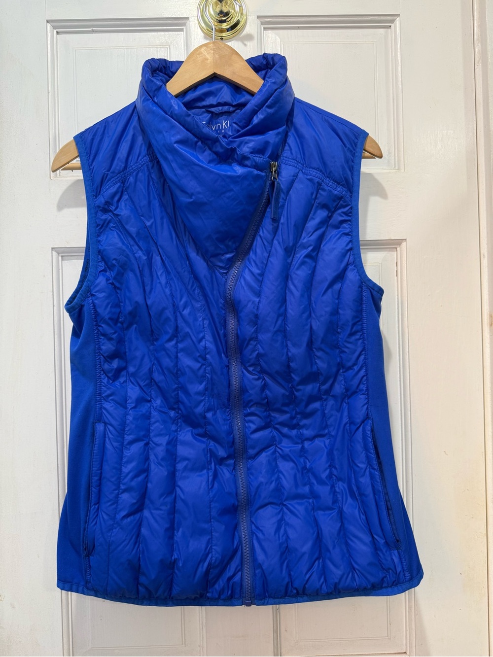 Calvin Klein Performance Blue Quilted Sleeveless Vest Women’s Size Large